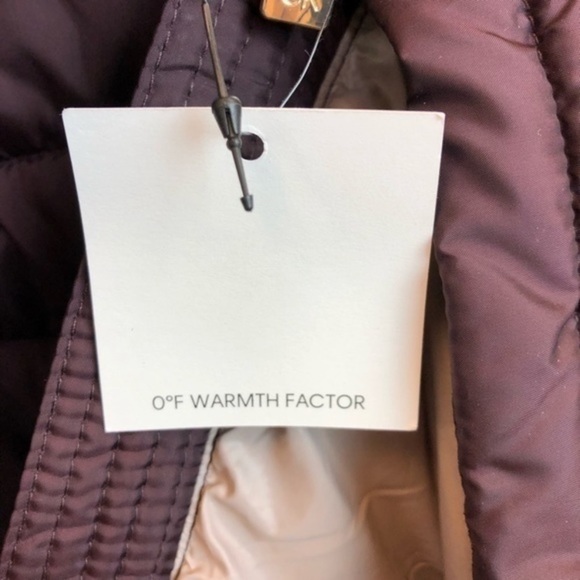 Calvin Klein Purple Fur Long Puffer Jacket New - Picture 13 of 15